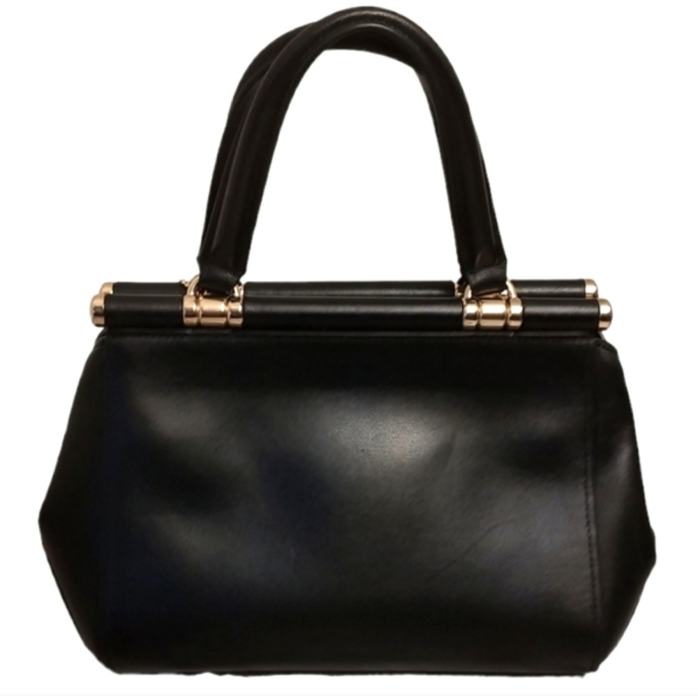 COACH Grace Bag 20 Framed Dowel Calf Leather Crossbody Tote Satchel Black 31918 - Picture 10 of 16